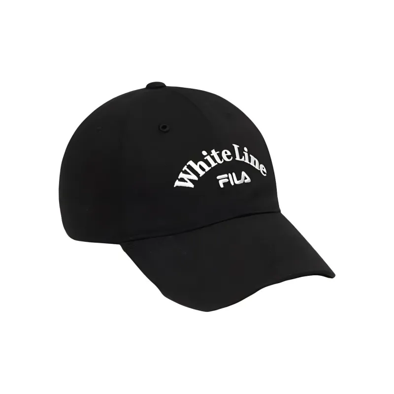 FILA Cotton Baseball Caps Unisex Black/White-0