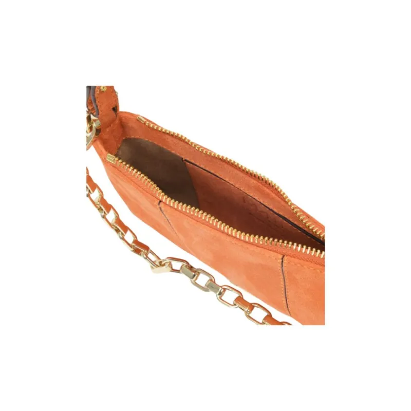 Manu Atelier Leather Shoulder Bag Women's Orange-4