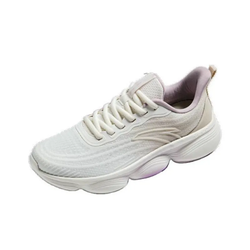 Anta Soft Column Anti Slip Wear Resistant Low Top Running Shoes Women's White Gray-2