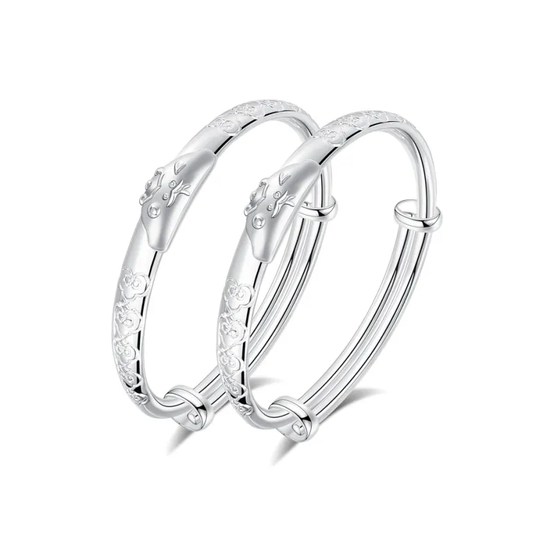 IDEAL S999 Fine Silver Sterling Silver Bracelets Kids'-0