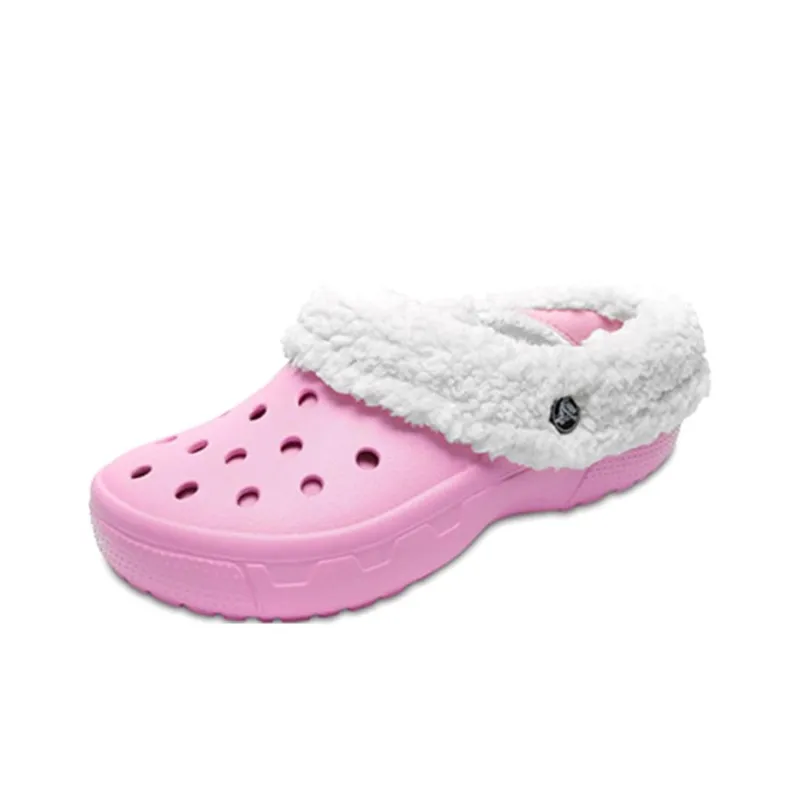 Crocs Mommoth Evo Clog Lightweight Wear resistant Stay Warm Sports Slippers Pink-2