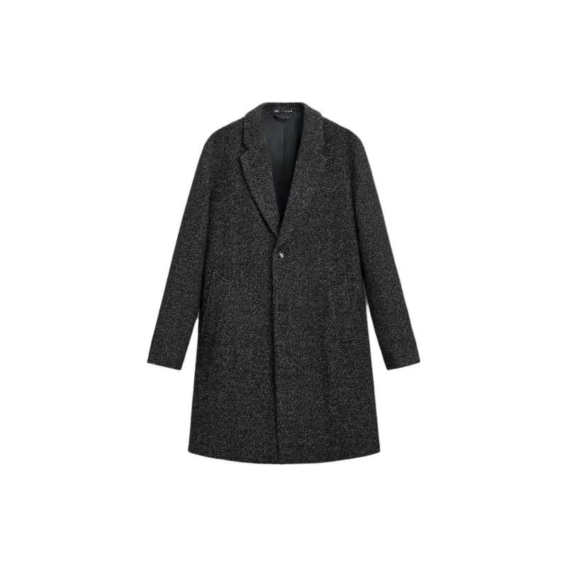 ZARA Coats Men Gray-0