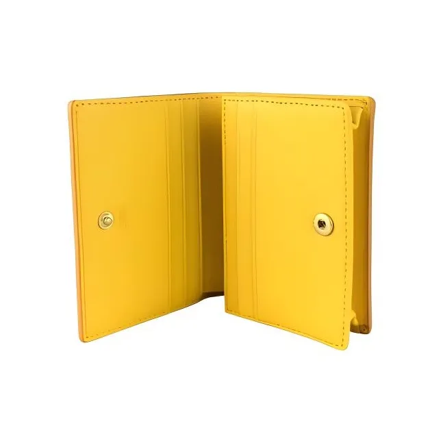 MCM Leather Wallet Mini Women's Yellow-1