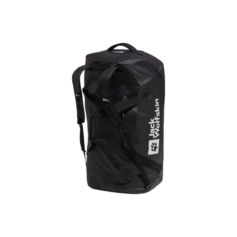 Jack Wolfskin Polyester One Shoulder Crossbody Double Shoulder Travel Bag 100L Unisex Black-4