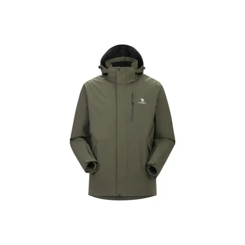 CAMEL Waterproof And Breathable Wear-Resistant Windbreaker Jacket Unisex Dark Olive Green