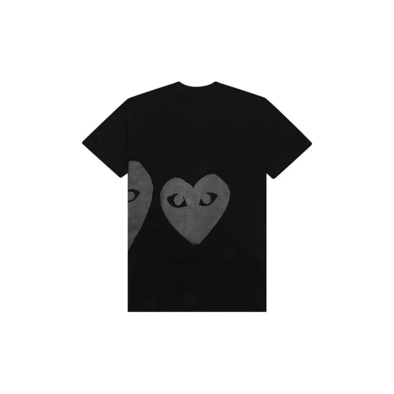 CDG Play Logo Heart Print T Shirt-1