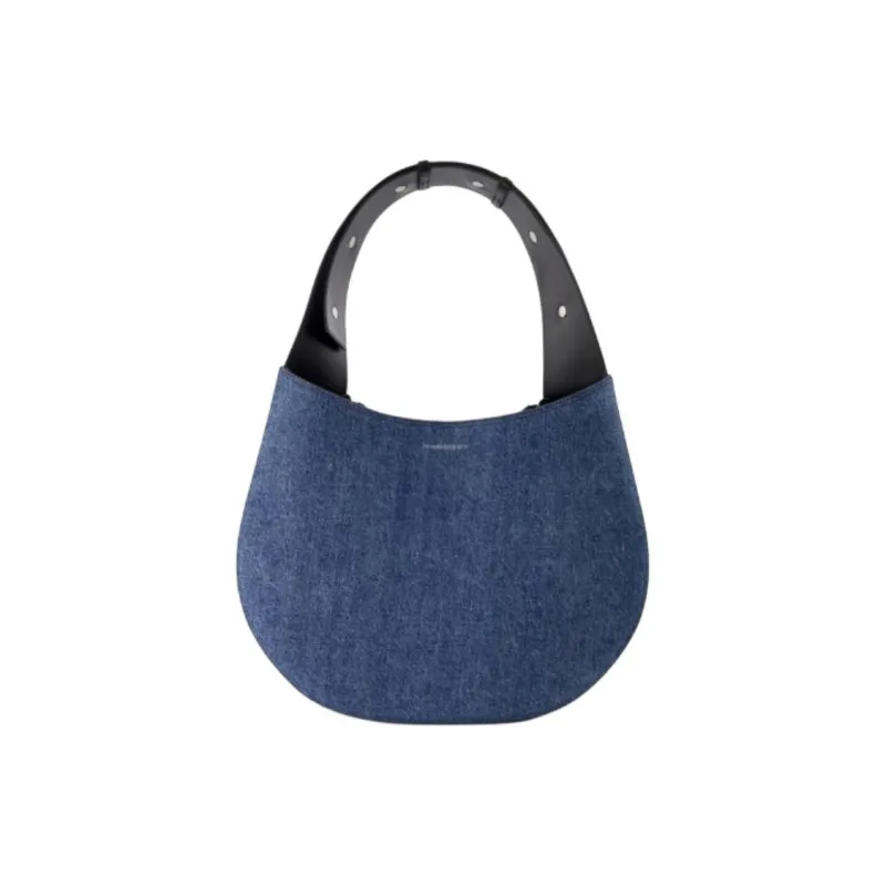 Alexander McQueen Coated Canvas Hobo Bag Handbag Women's Blue & Black-2