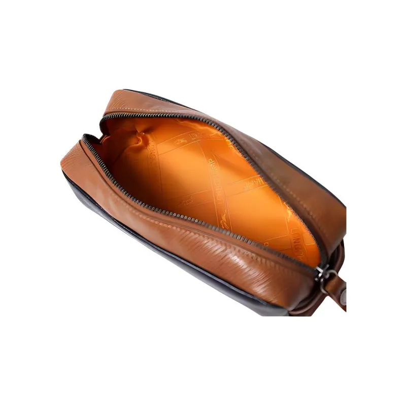 LONGCHAMP Leather Storage Bag Women's Black & Brown-3