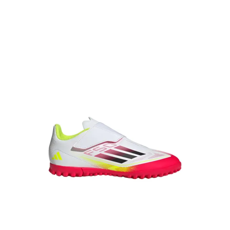 Adidas Anti Slip Wear Resistant Low Top Kids' Soccer Shoes White/Black/Bright Yellow Fluorescent Kids'-1