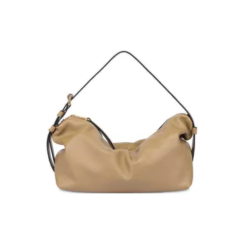 MOSCHINO Sheepskin Handbag Shoulder Bag Women's Beige Yellow