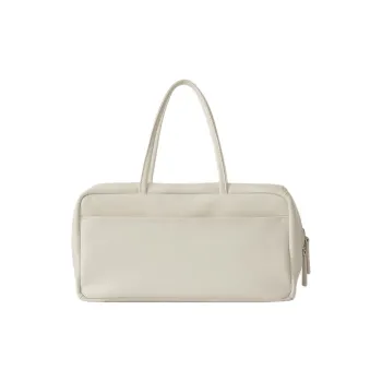 NOTHING WRITTEN Lambskin Tote Bag, Shopping Bag, Handbag Women's White
