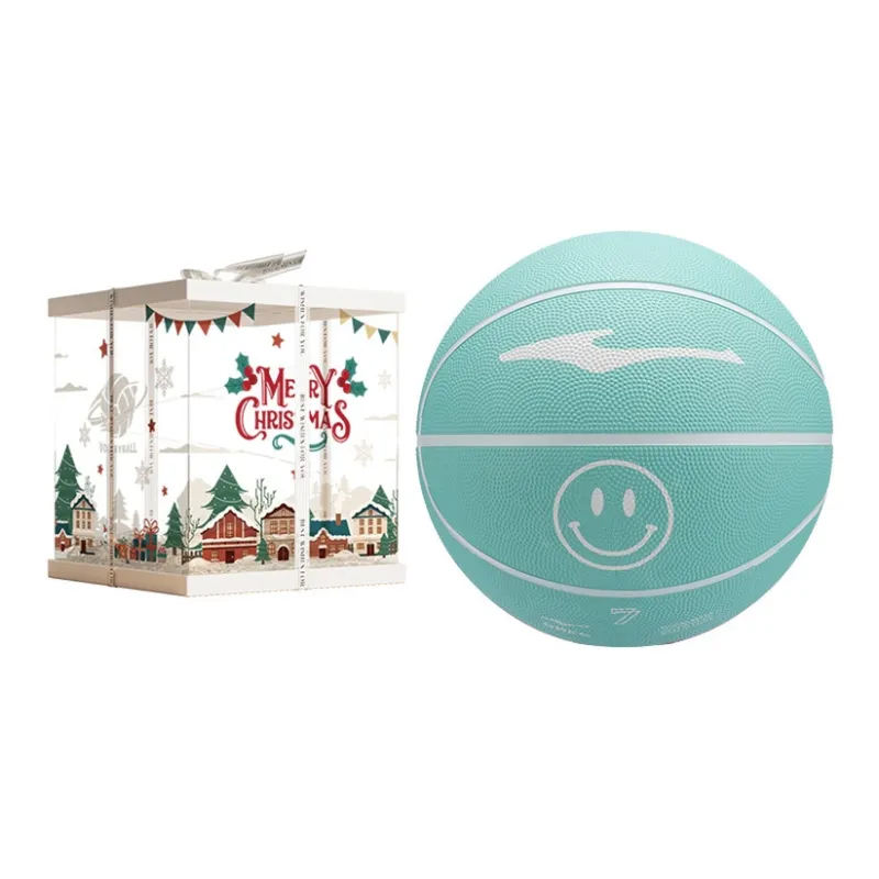 Erke Smiley Face Collection Rubber Basketball Brown Size 7.5 Training Competition Unisex-8