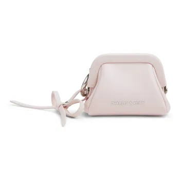 CHARLES&KEITH PU Clutch Extra Mini Women's Soft Pink Light Pink/Meringue White