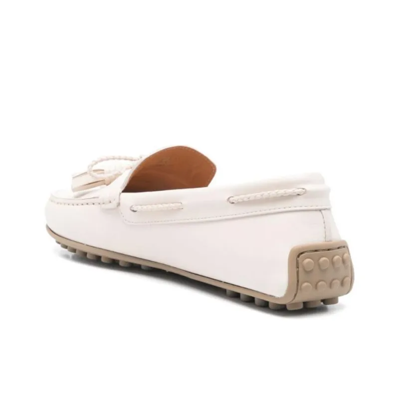 TOD'S Tassel Detailed Almond Toe Loafers Women's-3