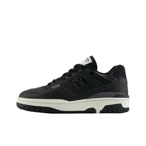 New Balance NB 550 Anti-Slip Wear-Resistant Low-Top Casual Shoes Unisex Black White