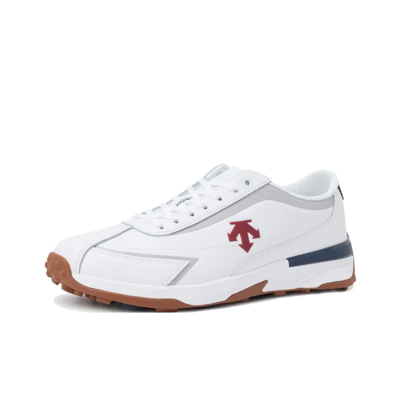 DESCENTE Chron Anti Slip Wear Resistant Low Top Golf Shoes Unisex White Gray-1