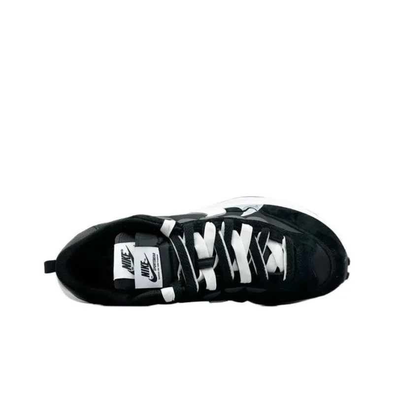 Sacai x Nike VaporWaffle Anti Slip Wear Resistant Low Top Casual Shoes Unisex Black-3