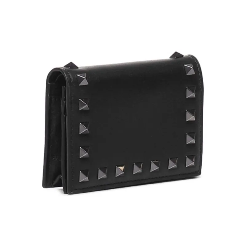 Valentino Cow Leather Wallet Women's Black-1
