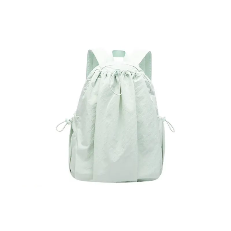 Anta Washable Fabric Patchwork With PU Backpack Medium Size Unisex Mint-0