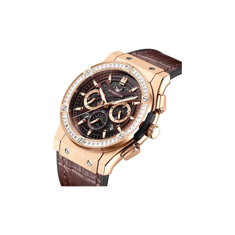ROERDUM Mars GTR Automatic Mechanical Movement Genuine Leather Strap Watch Men's Watches Blue Dial-9