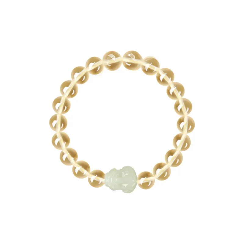 BYTHERE Hetian Jade Bracelets Pale Greenish White Jade Unisex-0