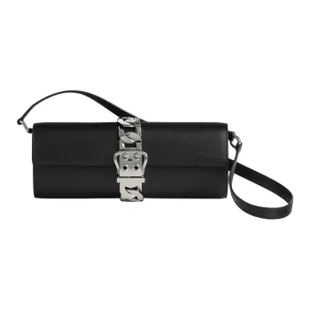 HERMES Boucle Sellier Madame Calfskin Handbag Shoulder Bag Unisex 89 Noir Black