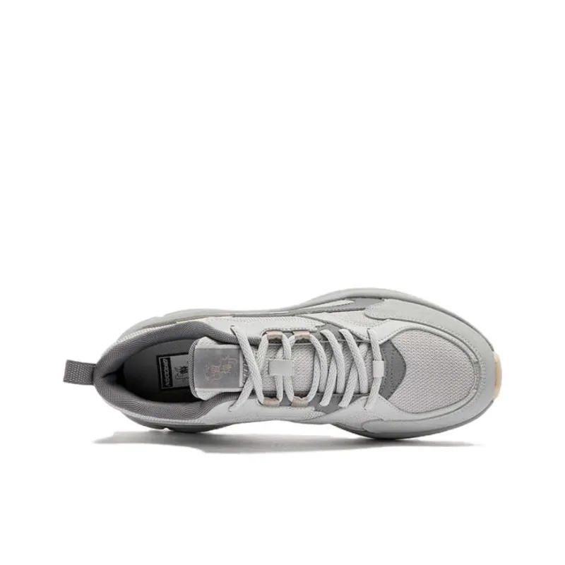 QIAODAN Get Rich Every Day Slip Resistant Coverage Lightweight Low Top Casual Shoes Men's Gray-4
