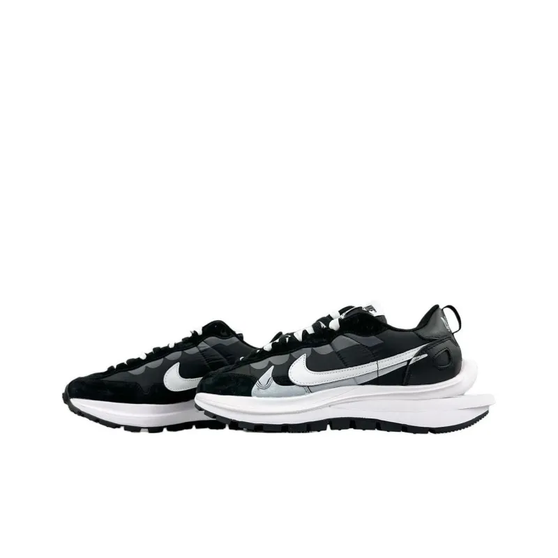 Sacai x Nike VaporWaffle Anti Slip Wear Resistant Low Top Casual Shoes Unisex Black-2