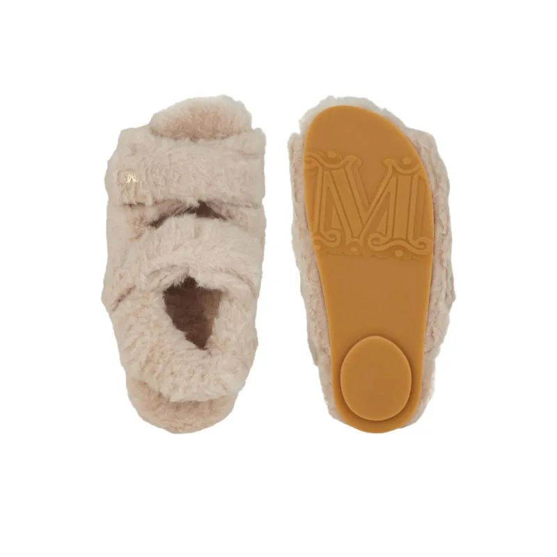 MaxMara One Strap Sandals Women's Beige-4