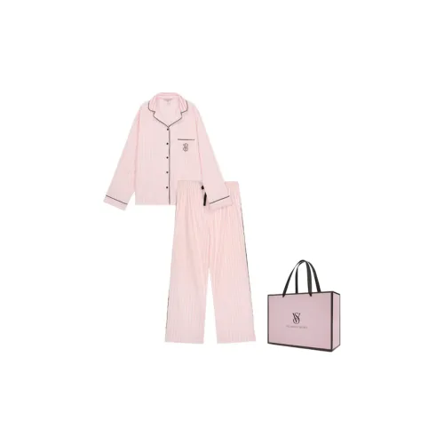 Victoria's Secret Early Spring Red Mix Pajama Set Women's Pink Mist Stripes