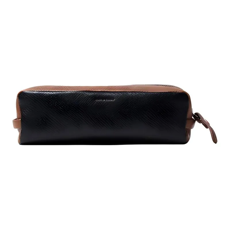 LONGCHAMP Leather Storage Bag Women's Black & Brown-2