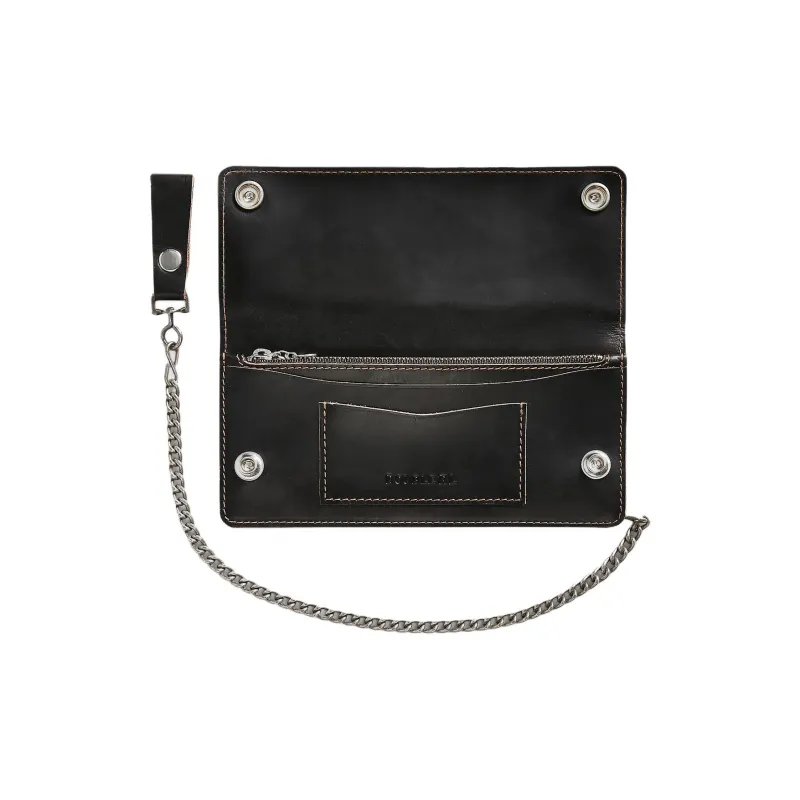 Polo Ralph Lauren Cow Leather Card Holder Wallet Men's Black-3