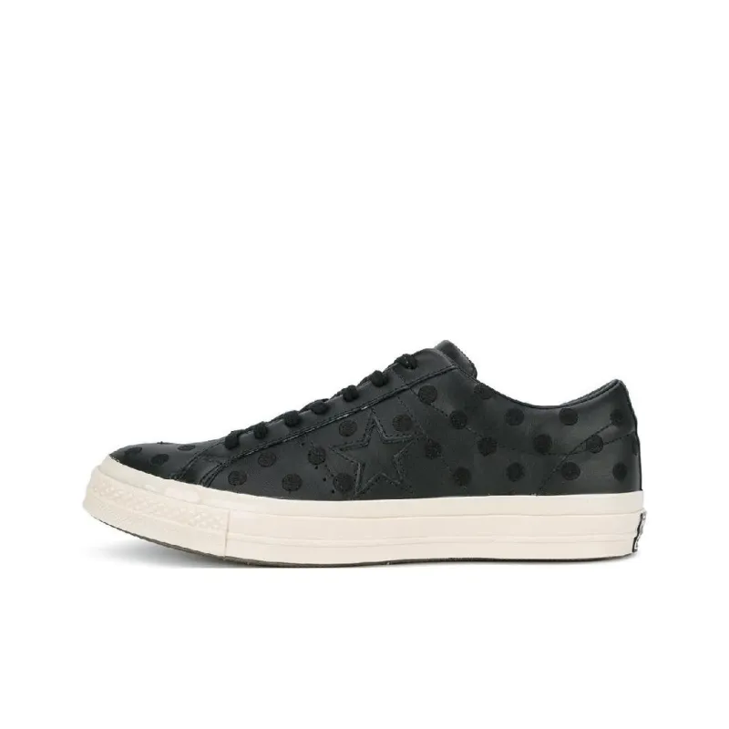 Converse Anti Slip Wear Resistant Low Top Skateboard Shoes Unisex Black-0