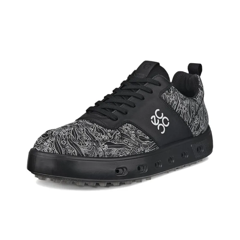 Ecco Street 720 Series Low Top Golf Shoes Men's Black-1