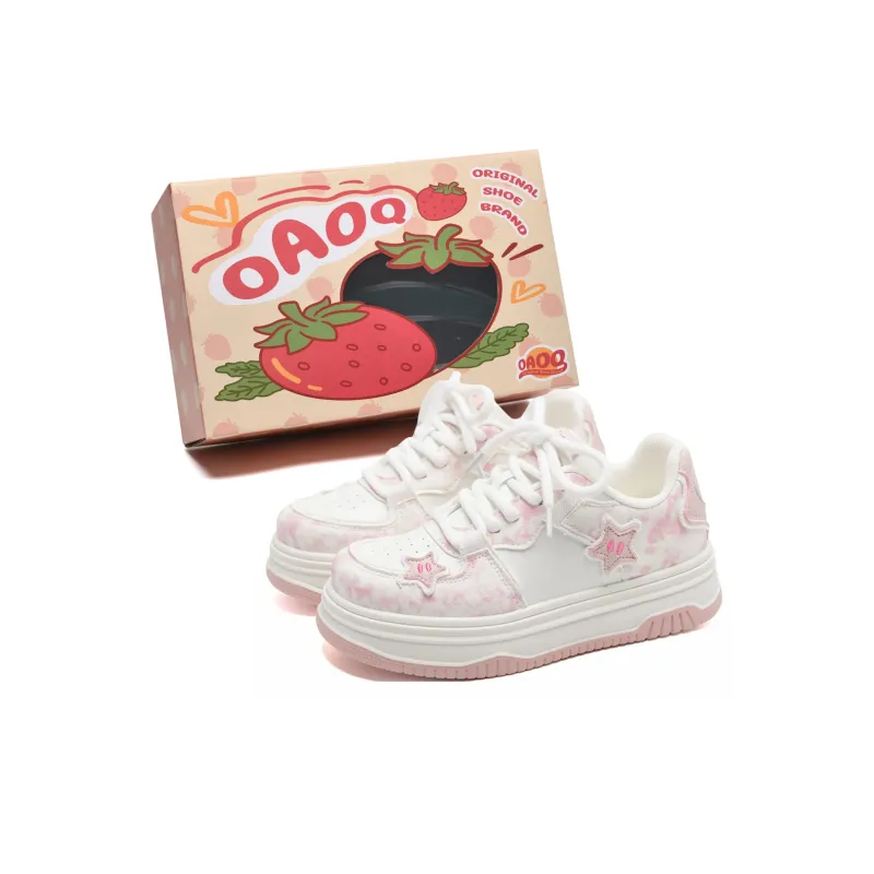 OAOQ Wear-Resistant Lightweight Height Increasing Low-Top Skateboard Shoes Unisex-1