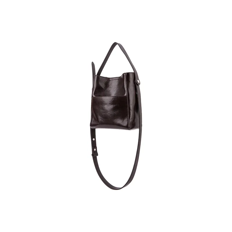 VENOF Cow Leather Bucket Bags Handbags Medium Size Women's Multicolor-1