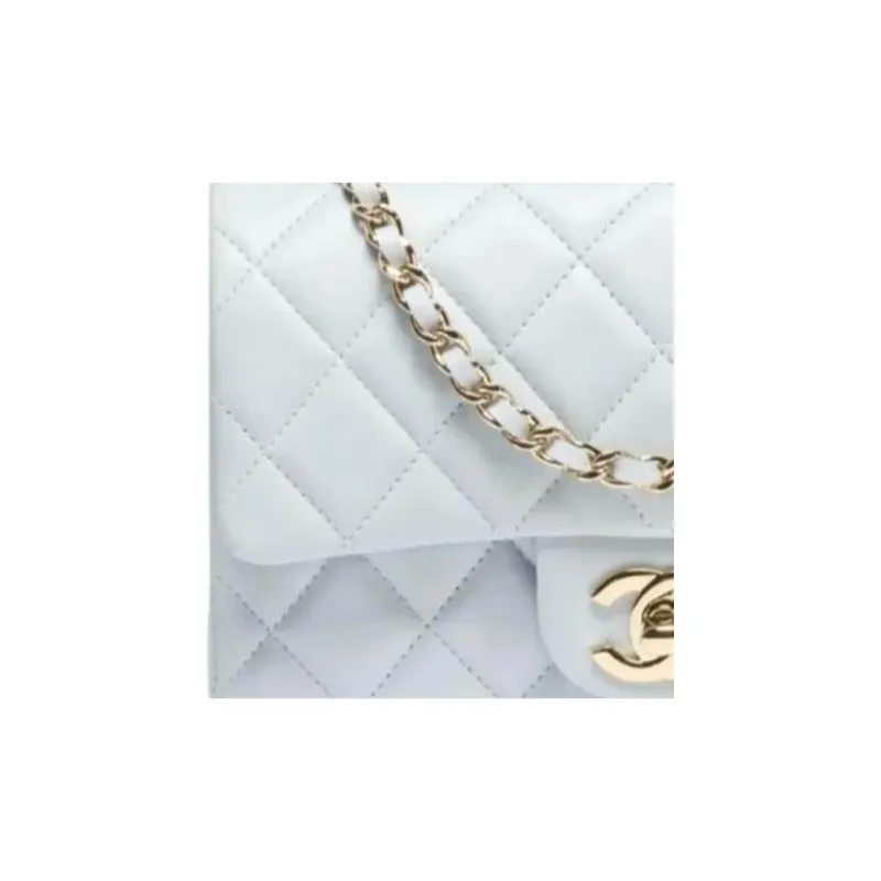 CHANEL Sheepskin Crossbody Bag, Shoulder Bag Mini Women's Light Blue-2