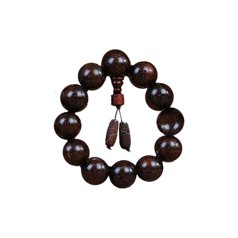 Crabs Red Rosewood Compressed Wood Beaded Bracelet Unisex-0