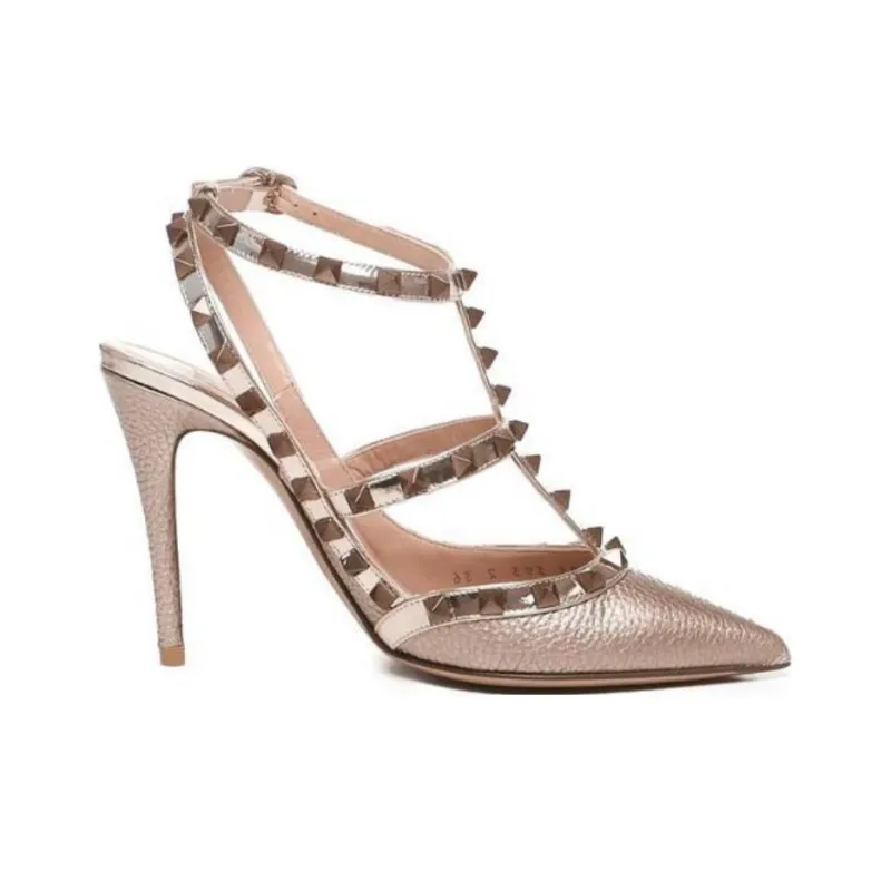 Valentino Garavani Rockstud Pointed Toe Caged Pumps-1