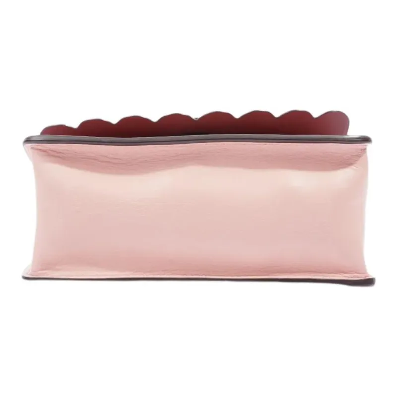 COACH Bowery Cow Leather Crossbody Bag, Shoulder Bag, Chain Bag Small Size Women's Peony Red-4
