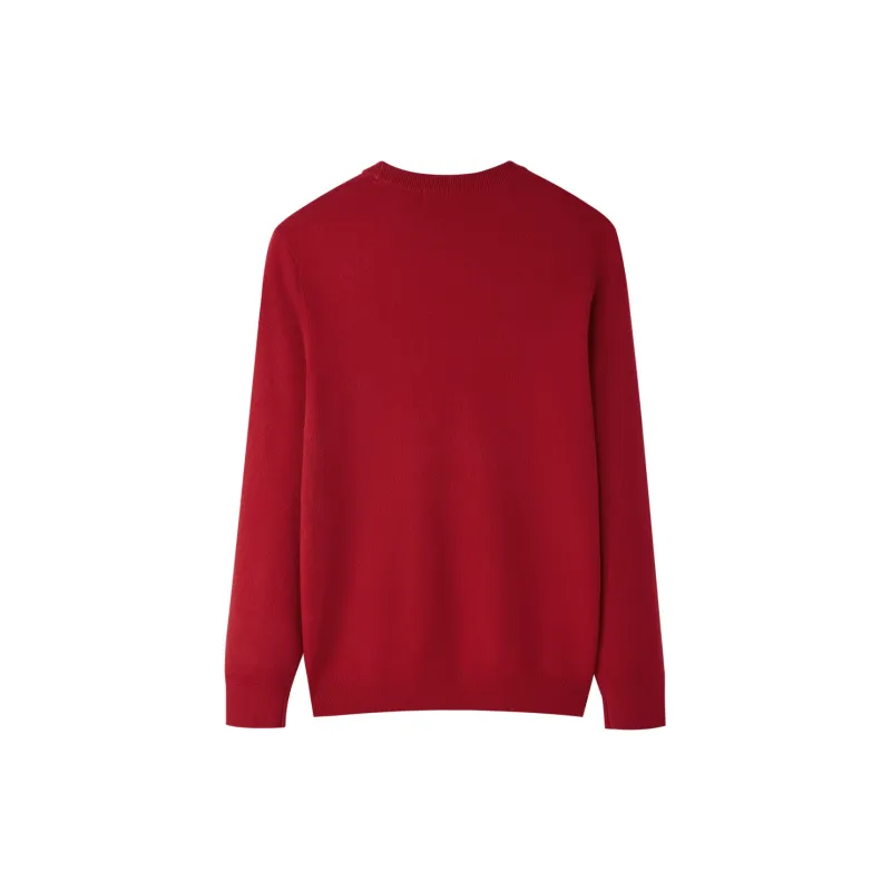 HLA Snake Year Celebration Collection Knitwear Men's Red Pattern-1