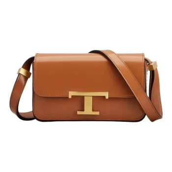 TOD'S T Timeless Cow Leather Crossbody Bag Shoulder Bag Mini Women's Orange