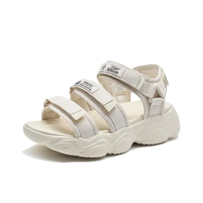 XTEP Beach Sandals Women's Milk Tea White-1