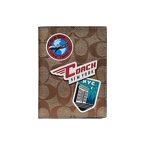COACH Passport Case Passport Holders Khaki