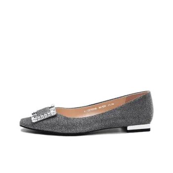NINE WEST Casual Single Shoes 1.5cm Women's Gunmetal