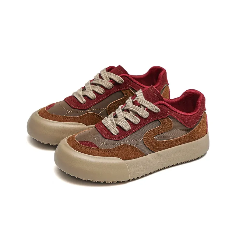 Than Than Me Slip-Resistant Low-Top Skateboard Shoes Women's Pre-Loved Red-2