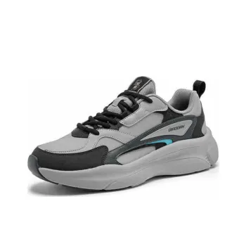 QIAODAN Get Rich Every Day Wear Resistant Height Increasing Warm Low Top Casual Shoes Men's Gray Black