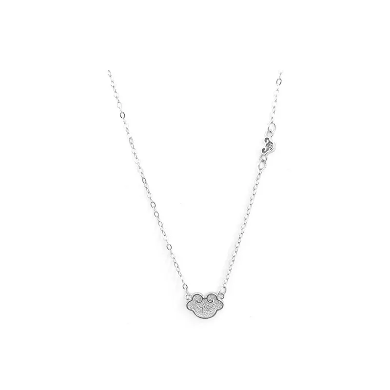 Regalrose S999 Silver Chinese Style Ruyi Lock Auspicious Clouds Necklace Women's-0