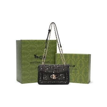 BETTINA VIVIAN Fabric With PU Crossbody Bag Women's Black