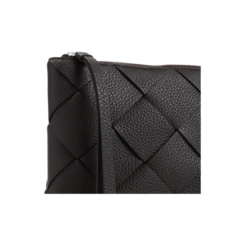 Bottega Veneta Calfskin Clutch Tubas Men's Dark Brown-2